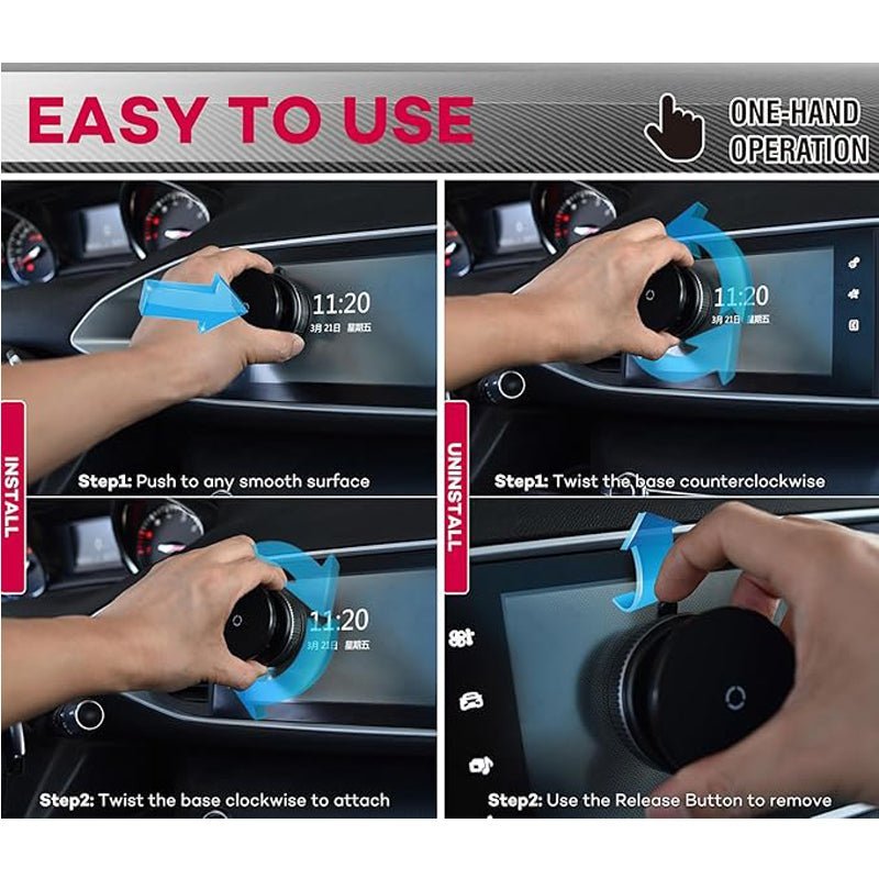 Best Magnetic Car Phone Holder with 360° Rotation & Vacuum Suction (2026) - Achevera