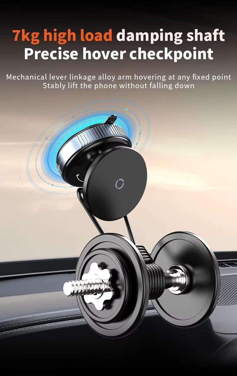 Car Phone Holder, Upgraded 360Adjustable Vacuum Suction 20X Magnets - Achevera