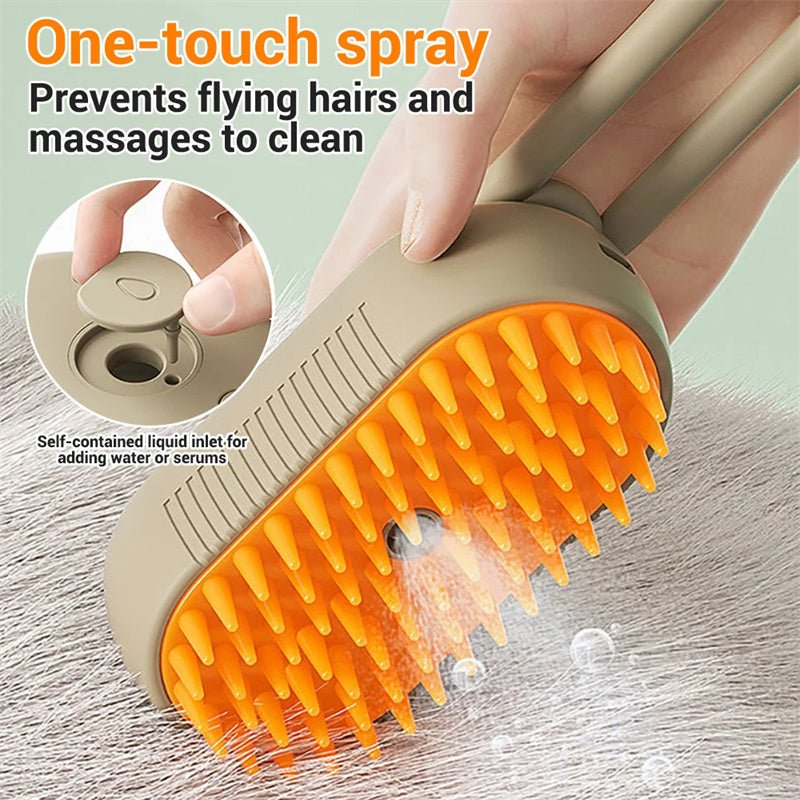 Cat Steam Brush Steamy Dog Brush 3 In 1 Electric Spray Cat Hair Brushes For Massage Pet Grooming Comb Hair Removal Combs Pet Products - Achevera