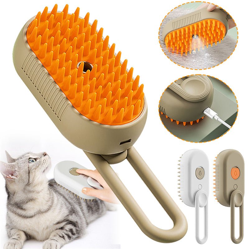 Cat Steam Brush Steamy Dog Brush 3 In 1 Electric Spray Cat Hair Brushes For Massage Pet Grooming Comb Hair Removal Combs Pet Products - Achevera