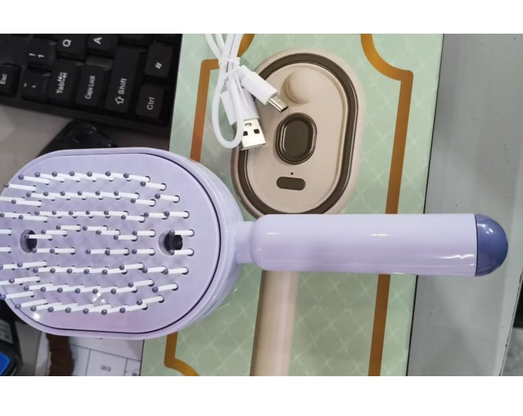 Electric Spray Massage Hair Brush – Anti-Static Hair Care Tool - Achevera