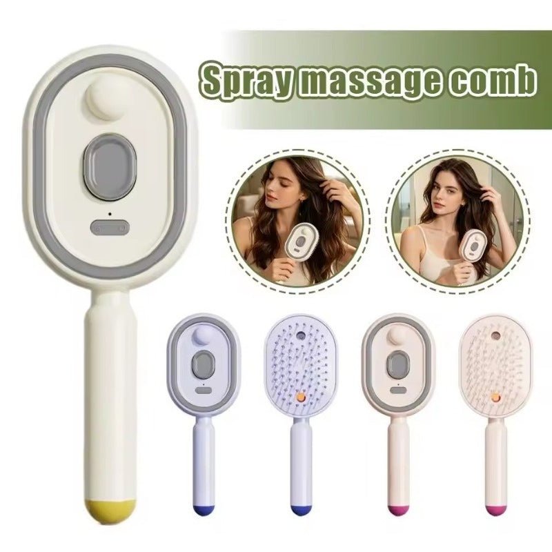 Electric Spray Massage Hair Brush – Anti-Static Hair Care Tool - Achevera