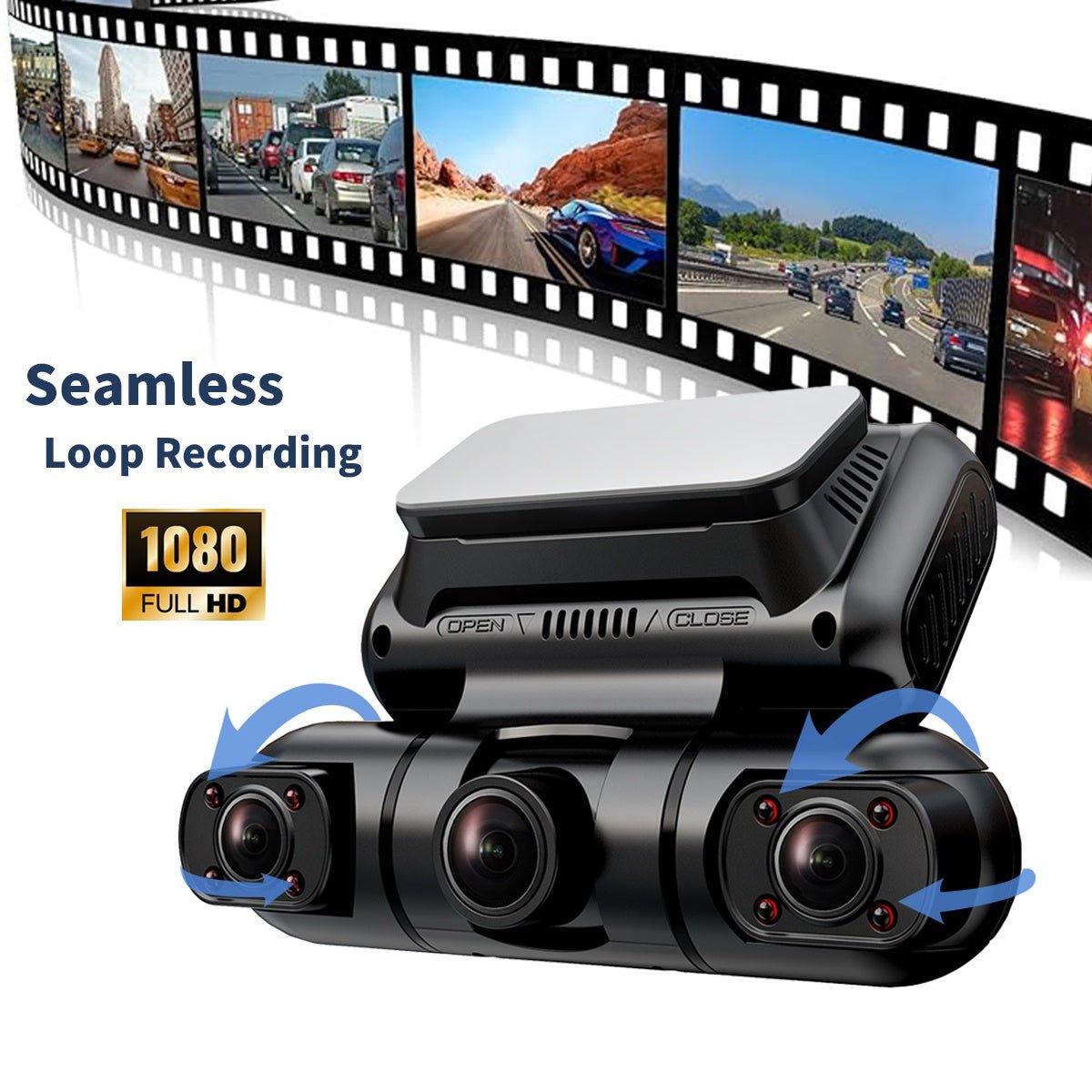 Hainatech 360° Dash Cam with GPS, WiFi, Night Vision, 24/7 Recording & Free 128G Card - Achevera