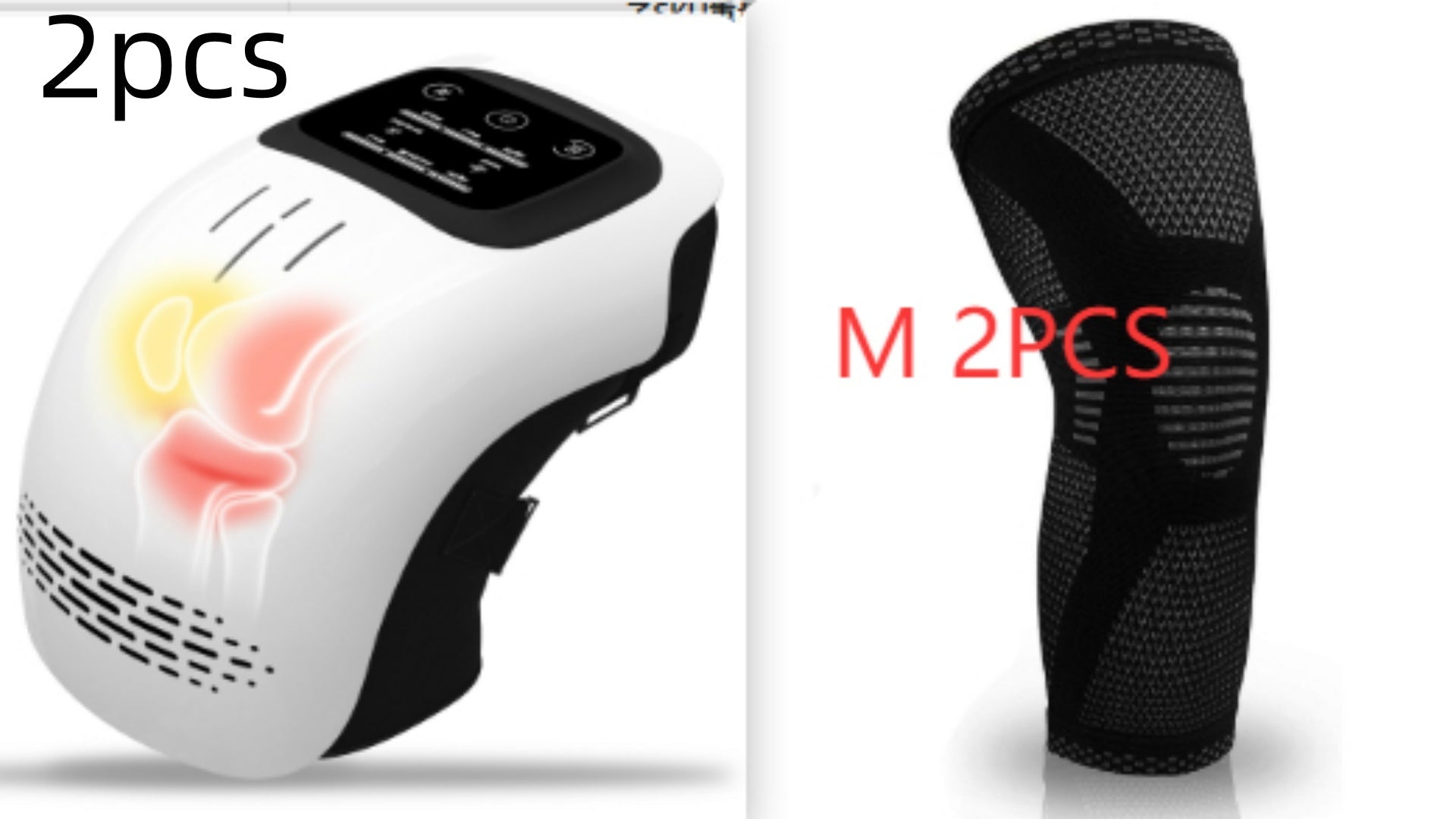 Rechargeable Electric Knee Massager with Infrared Heating for Pain Relief - Achevera