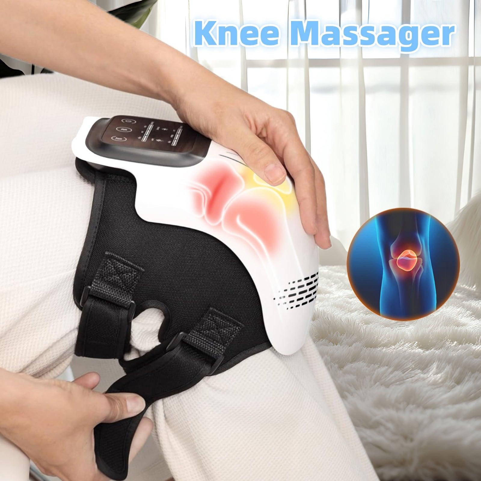 Rechargeable Electric Knee Massager with Infrared Heating for Pain Relief - Achevera