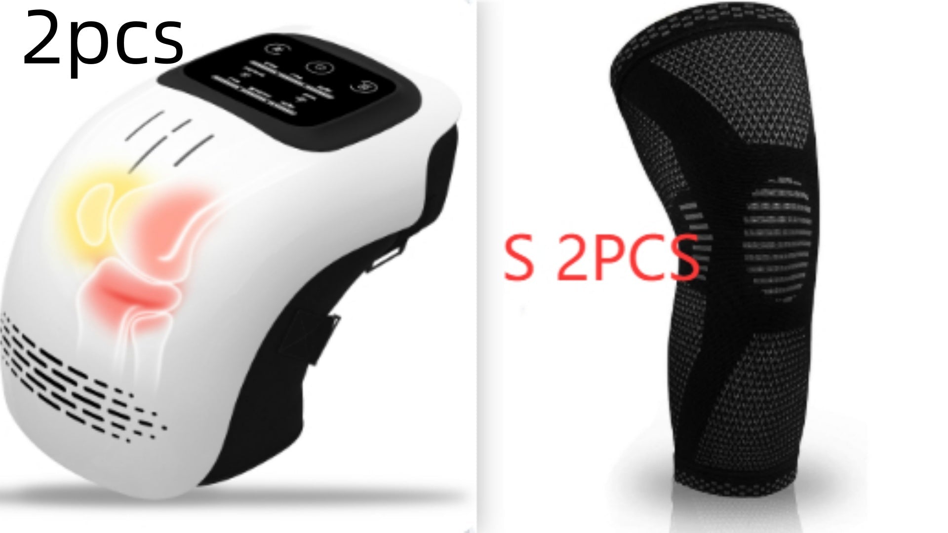 Rechargeable Electric Knee Massager with Infrared Heating for Pain Relief - Achevera