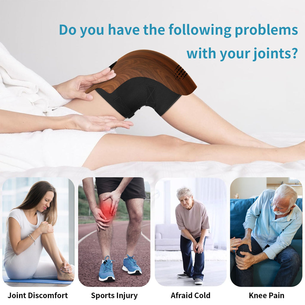 Rechargeable Electric Knee Massager with Infrared Heating for Pain Relief - Achevera