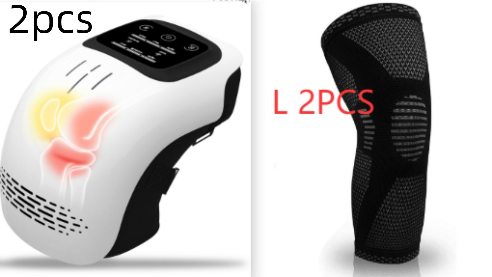 Rechargeable Electric Knee Massager with Infrared Heating for Pain Relief - Achevera