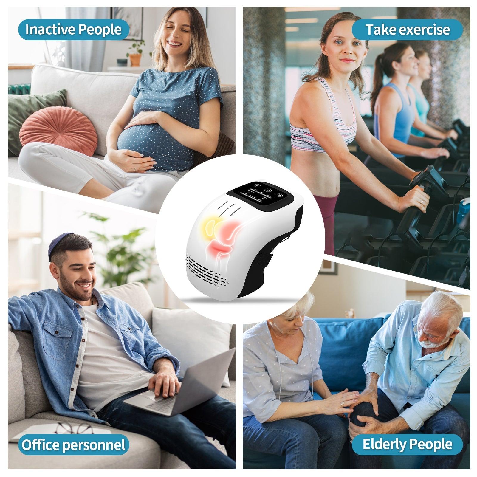 Rechargeable Electric Knee Massager with Infrared Heating for Pain Relief - Achevera