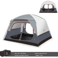 Outdoor Tent Quick Build Glass Pole Waterproof Shading Large Space Rain Camping Travel Tent - Achevera