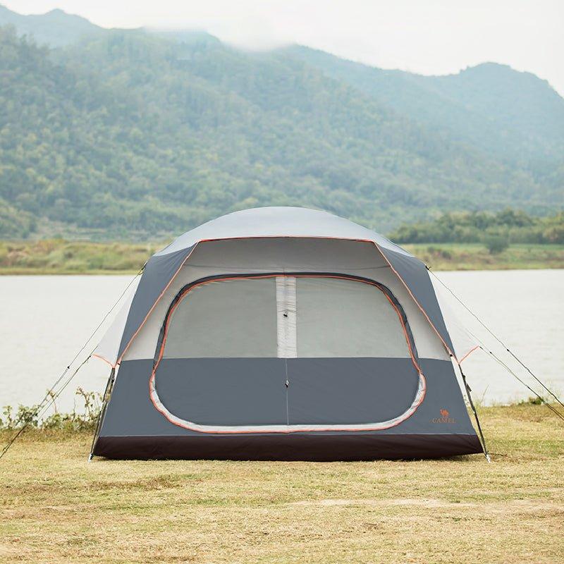 Outdoor Tent Quick Build Glass Pole Waterproof Shading Large Space Rain Camping Travel Tent - Achevera