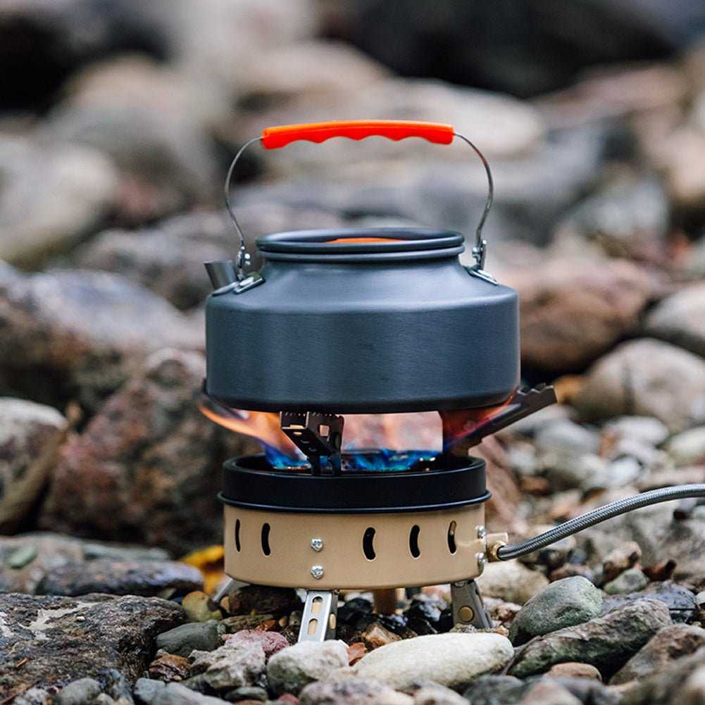 Portable Windproof Camping Cookout Gas Stove Holder Set - Achevera