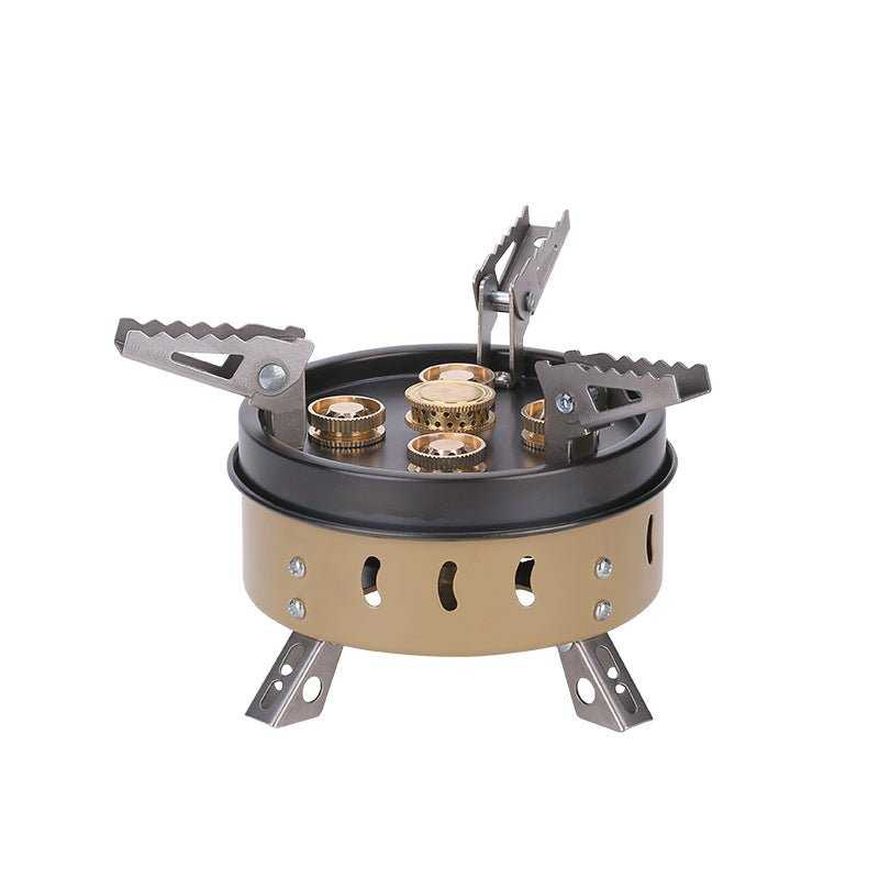 Portable Windproof Camping Cookout Gas Stove Holder Set - Achevera