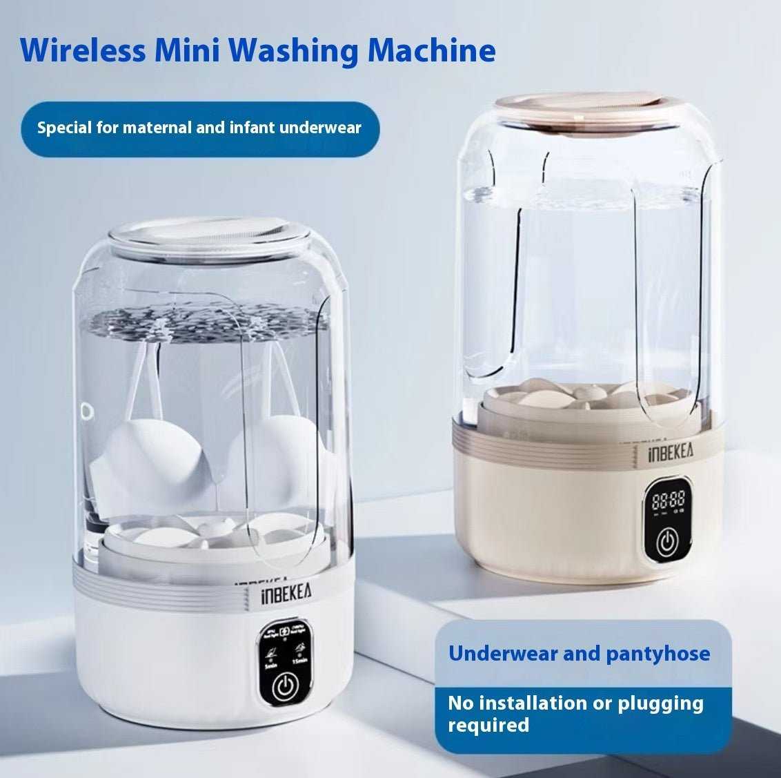 Wireless Mini Washing Machine Portable Automatic - Achevera